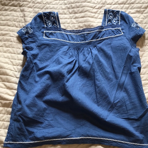 Blue Floral Abercrombie & Fitch Top - Picture 2 of 4